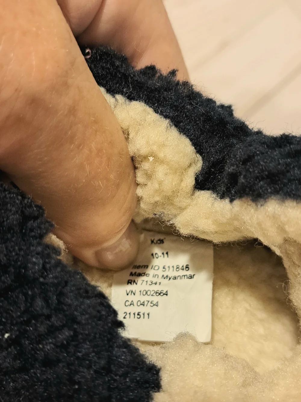 L.L. Bean Kids Blue Sherpa Slippers